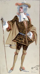 Costume pour le Comte Almaviva, de Les Noces de Figaro, 1905